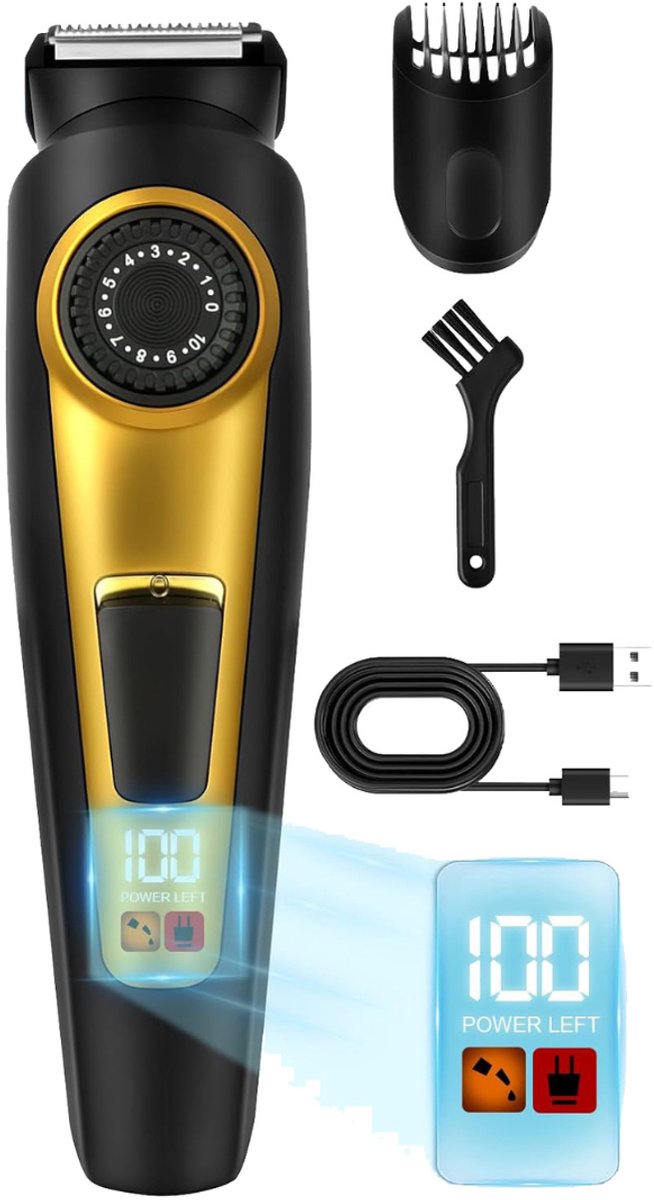 TopChoice® Tondeuse Draadloos - Trimmer Mannen - Baardtrimmer - Ingebouwde 600mAh Hoogcapaciteitsbatterij - Zwart