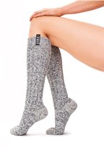 SOXS Warme Wollen Dames Sokken van Grijs Wol met Bubblegum label - Maat SOXS Warme Wollen Dames Sokken van Grijs Wol met Bubblegum label - Maat