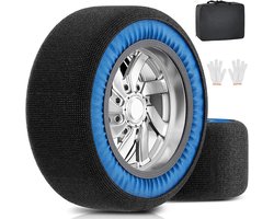 Textiele Sneeuwsokken voor Auto, Set van 2, Voor Bandenmaten R14-R24, Uitstekende Grip en Veiligheid