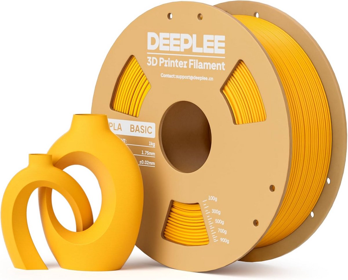 PLA 3D Printer Filament Geel 1.75mm 1kg Hoge Precisie voor FDM Printers