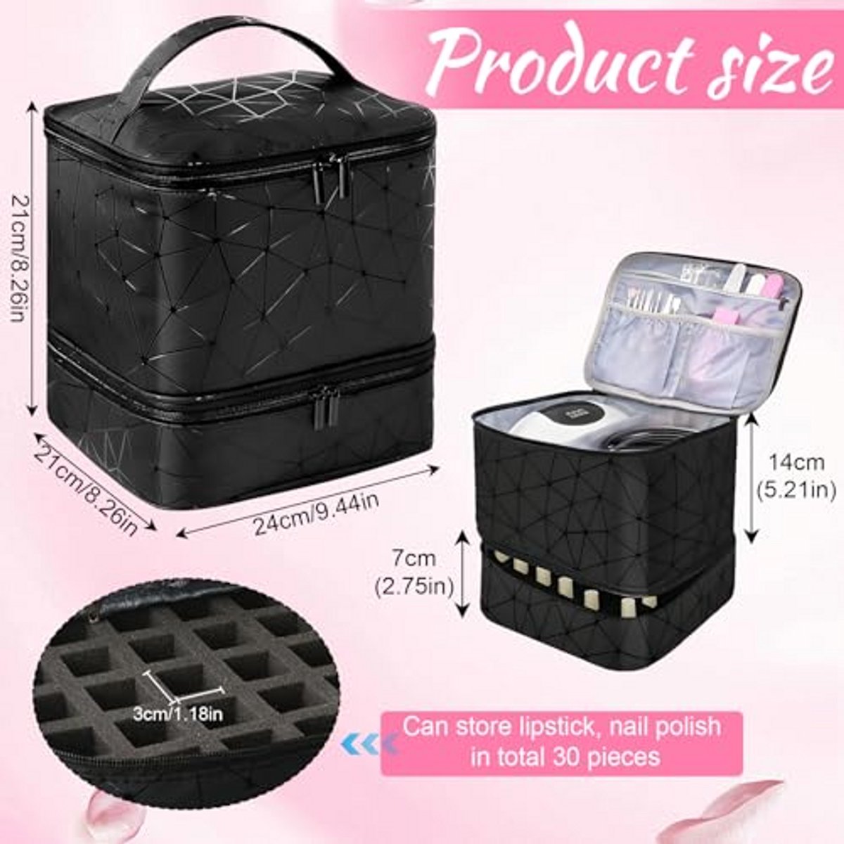 Nagellak organiser - Opbergdoos make-up - Transparant - Beauty doos