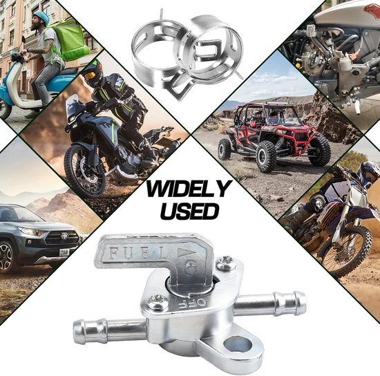 2x Universele Benzinekraan 6mm Voor Motorfietsen en Scooters — afbeelding 4