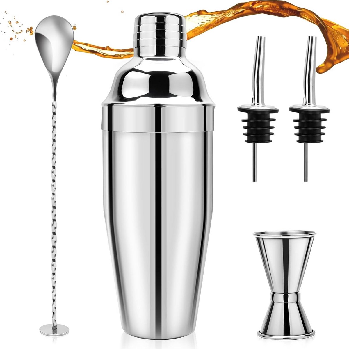 Professionele Cocktailshaker Set RVS Mixer voor Thuisbar en Feest