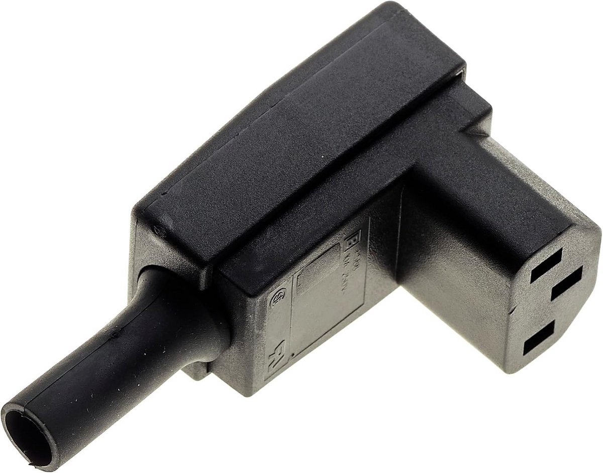 Herbedraadbare C13 Rechte Hoek IEC Connector 10A Vrouwelijke Power Adapter