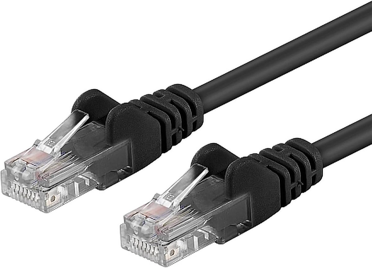 UTP Patchkabel CAT 5e RJ45 naar RJ45 10 meter Zwart 100% Koper