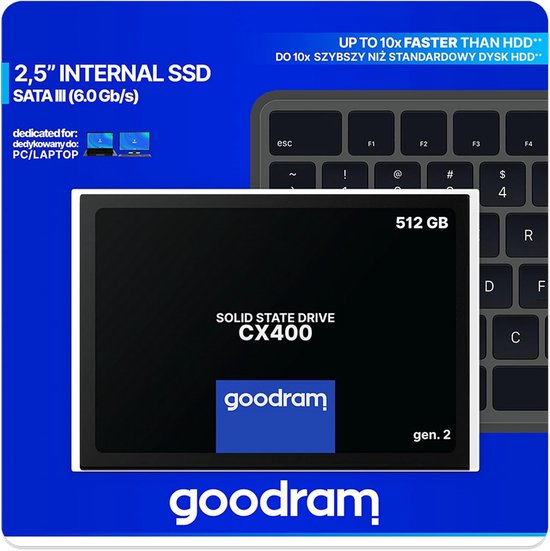 Snelle Interne SSD 512GB 2.5 inch SATA III voor Laptop en PC van Merkloos — afbeelding 2