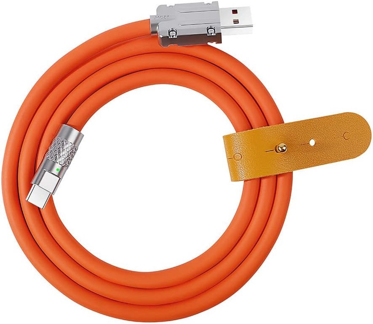 120W USB-A naar USB-C Kabel 100cm - Ultra Zachte Siliconen Snellader & Data Kabel