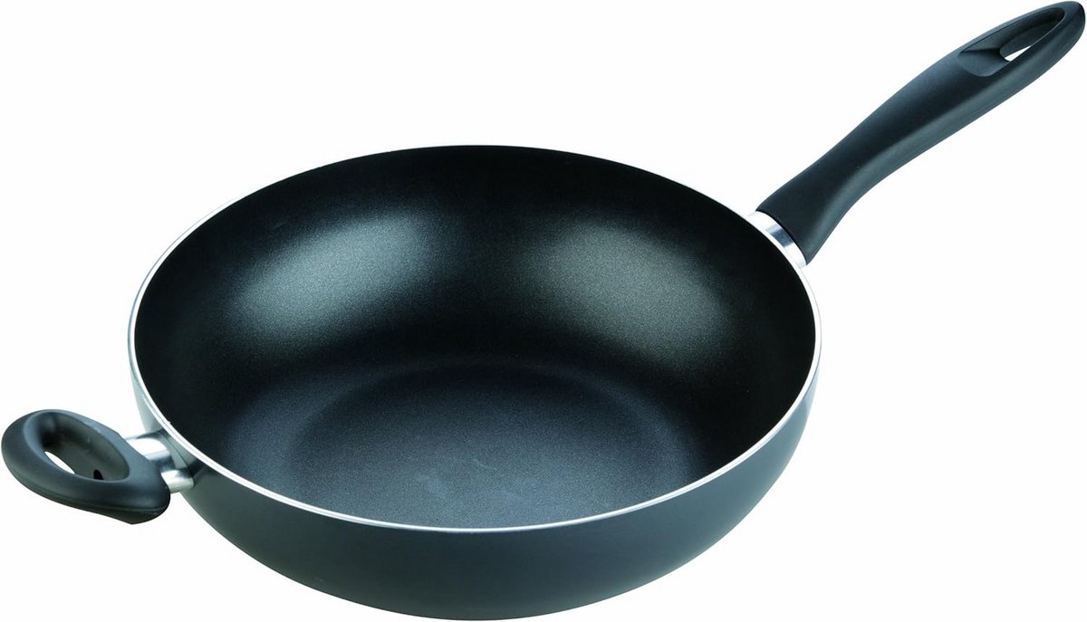 Wok Pan 28 cm Antiaanbaklaag Professioneel Gebruik