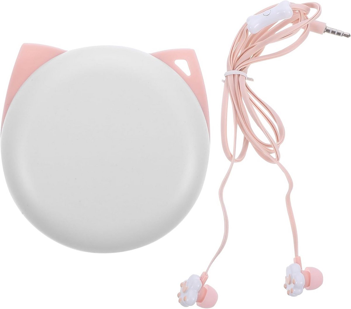 Schattige kattenoordopjes met microfoon en opbergtas - 3,5 mm aansluiting voor meisjes