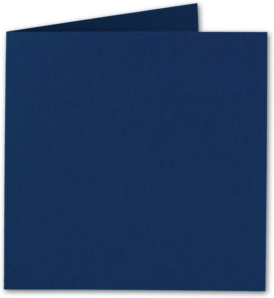 50 Vierkante Vouwkaarten 15x15 cm in Nachtblauw - Stevig 240 g/m² Karton voor Wenskaarten en Uitnodigingen