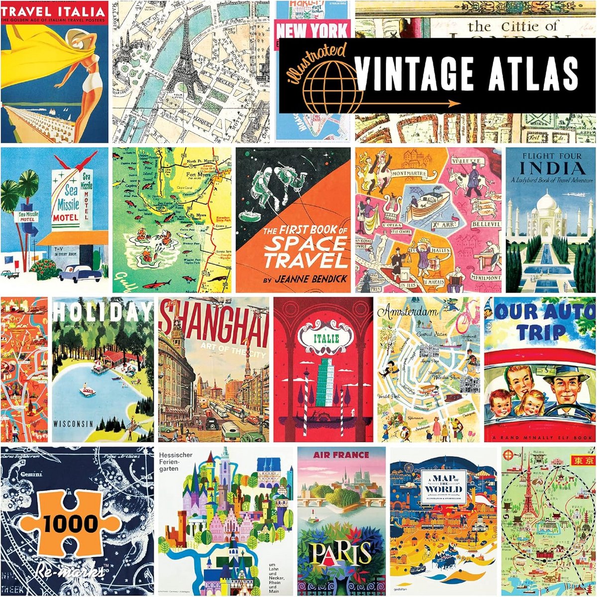 Atlas Puzzel 1000 Stukjes - Uitdagend en Kleurrijk Legpuzzel