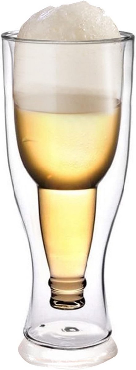 Geïsoleerd Dubbelwandig Bierglas 450 ml - Houdt Drank Koel