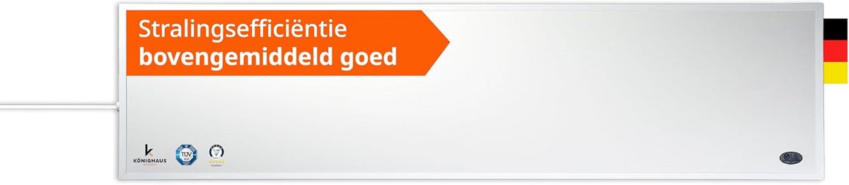 Infrarood Verwarming 120x30 cm 450W Ultra-Dun Wandpaneel met 5 Jaar Garantie