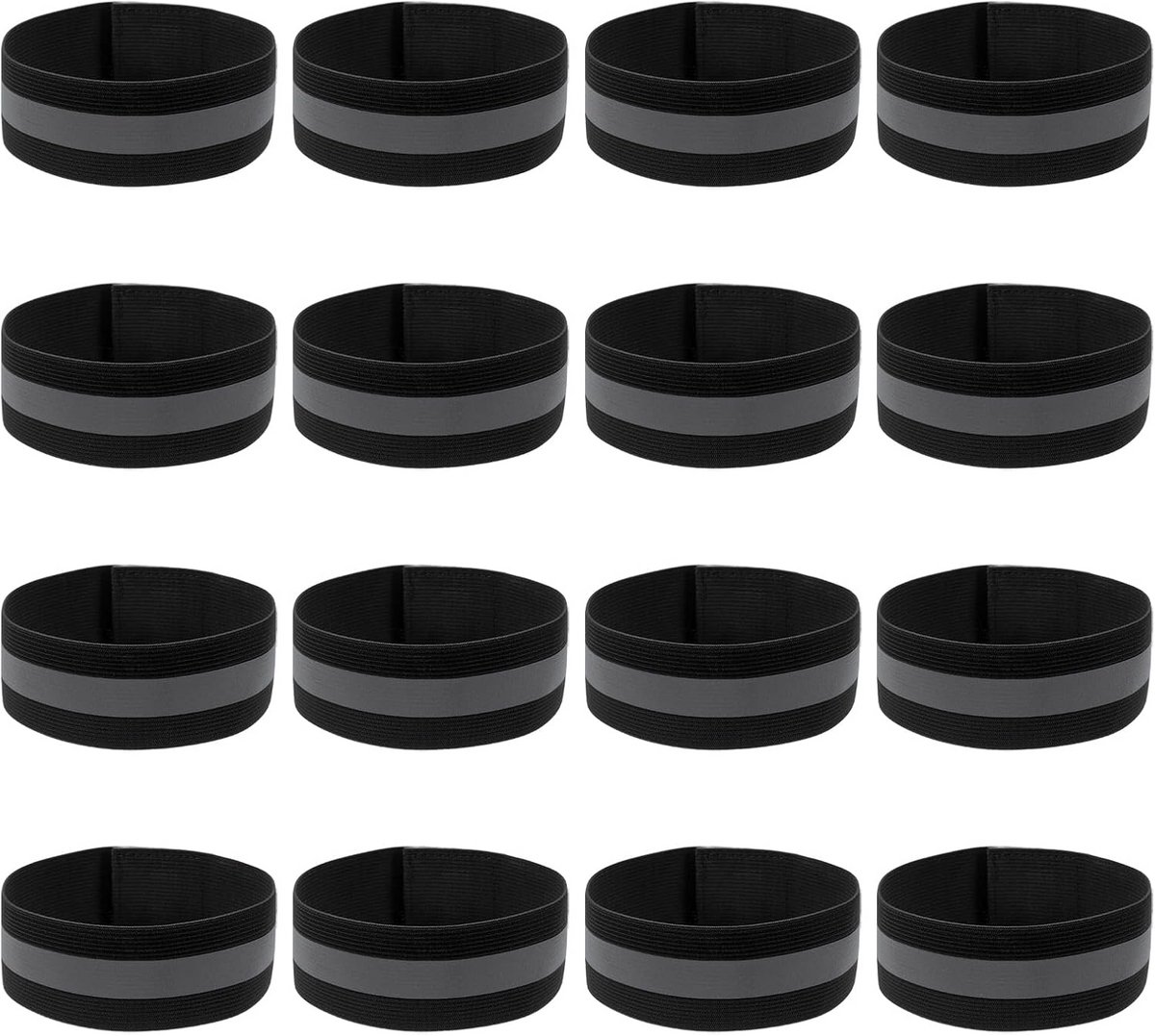 Set van 16 Reflecterende Banden voor Hoge Zichtbaarheid - Armbanden, Enkelbanden voor Nachtsport en Fietsen