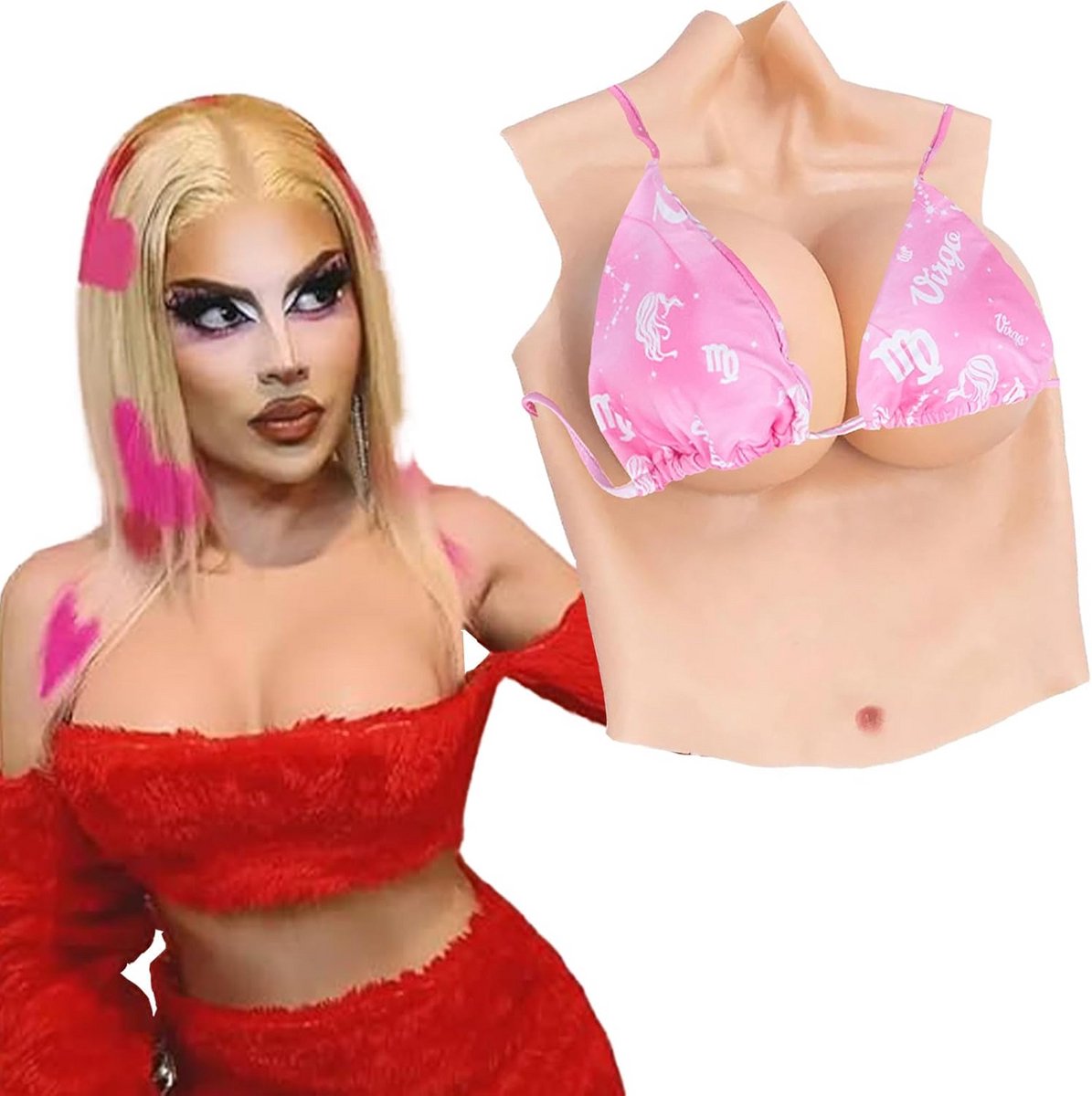 Realistische Siliconen Borstprothese voor Transgender en Cosplay