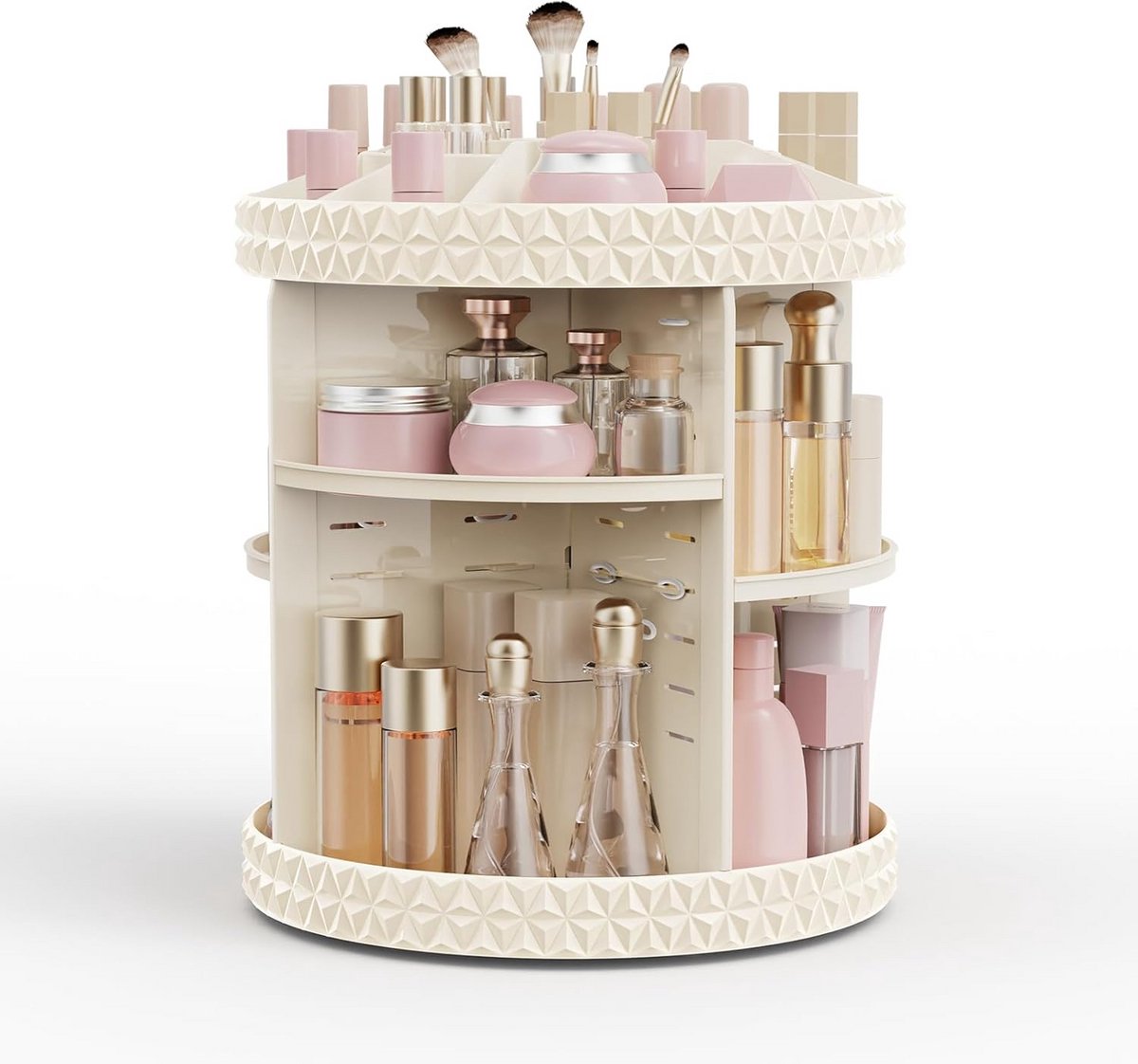 Draaibare Make-up Organizer - Verstelbare Cosmetica Opslag voor Badkamer & Commode
