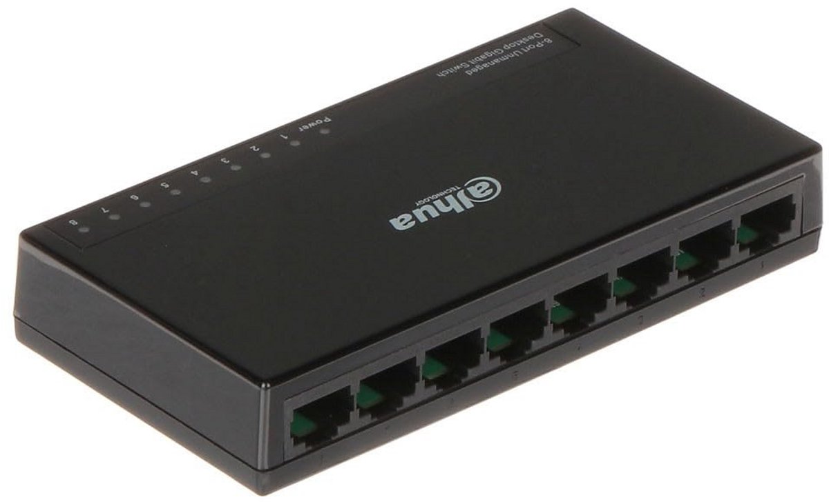 8-poorts Gigabit Netwerkschakelaar Managed Switch voor Thuis en Kantoor