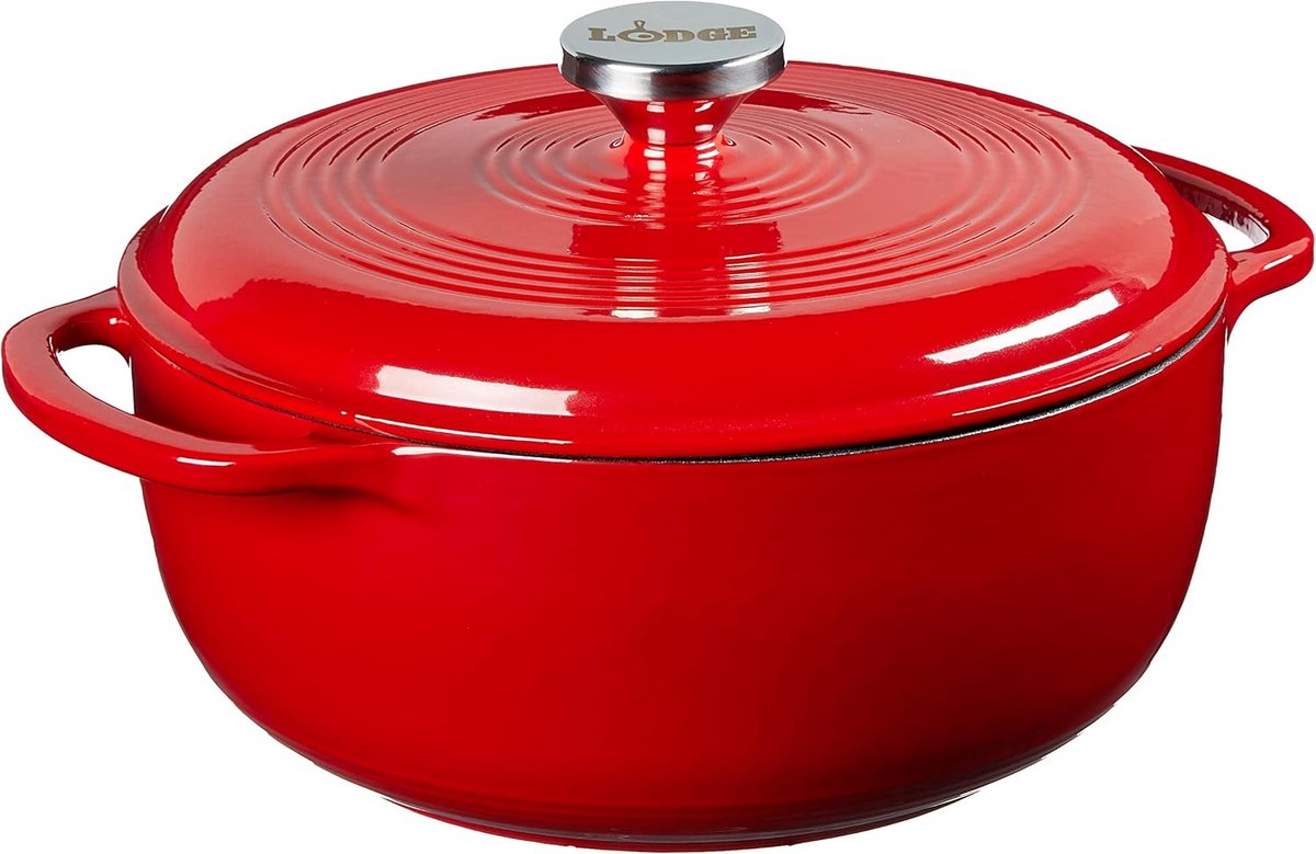 Gietijzeren Dutch Oven 4.5 Liter Massief Rood