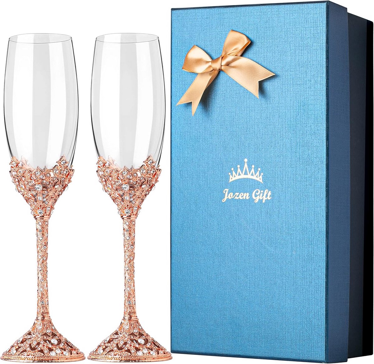 Luxe Champagneglazen Set van 2 voor Bruiloft en Speciale Gelegenheden