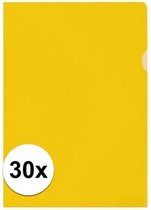 30x Insteekmap geel A4 formaat 21 x 30 cm - Kantoorartikelen