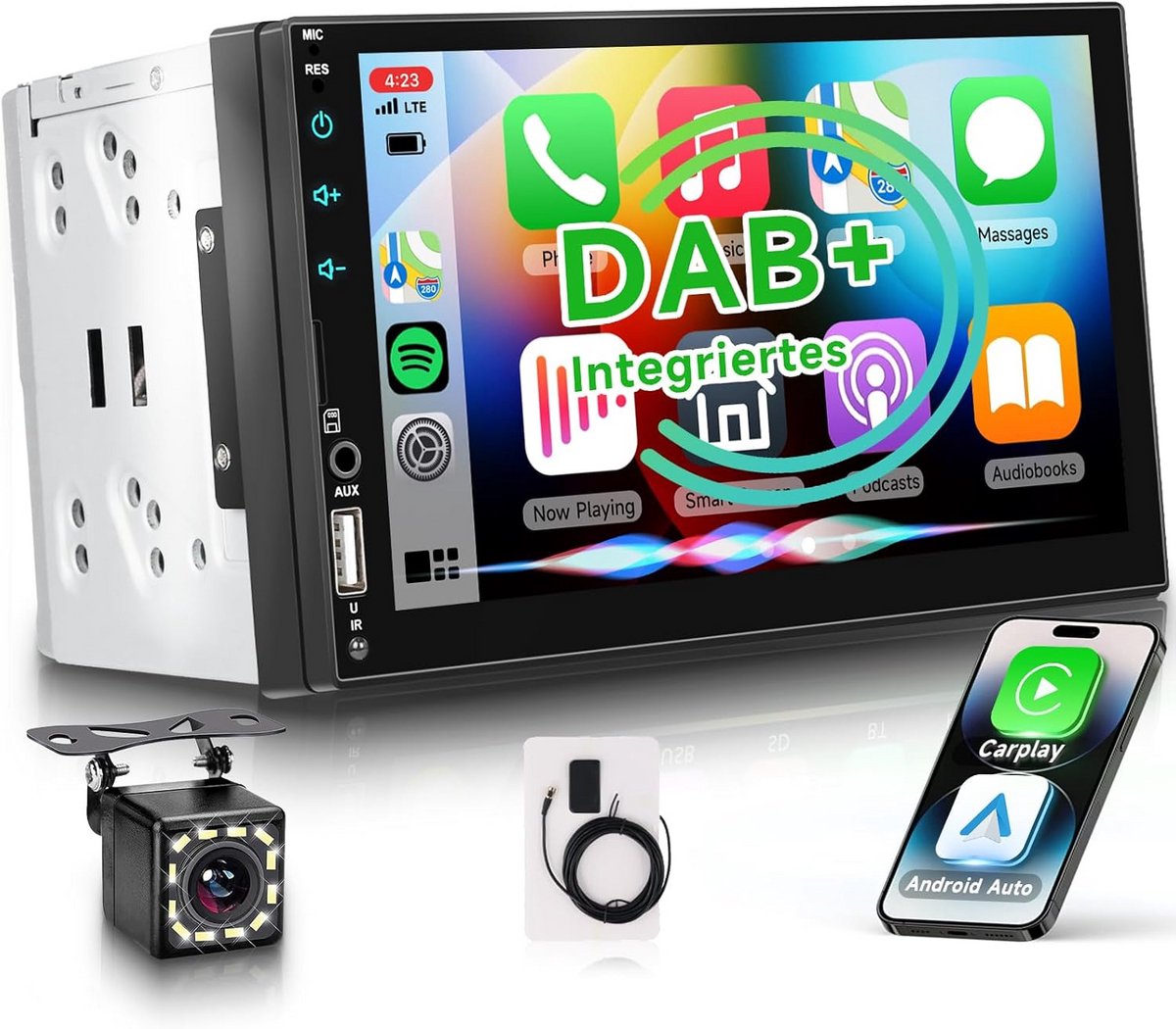 Autoradio Scherm - Auto Multimedia - Navigatie Muziek - Draadloos Connecten - 7 Inch IPS