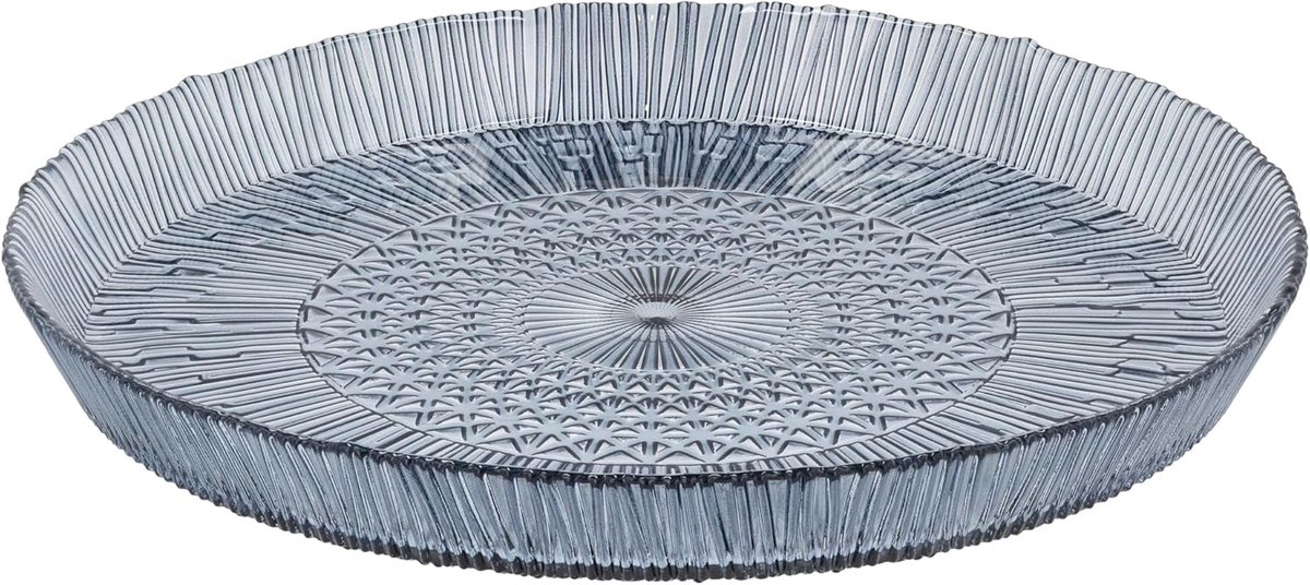 Ronde Serveerschaal van Gekleurd Glas 30 cm - Ideaal voor Tapas en Fruit