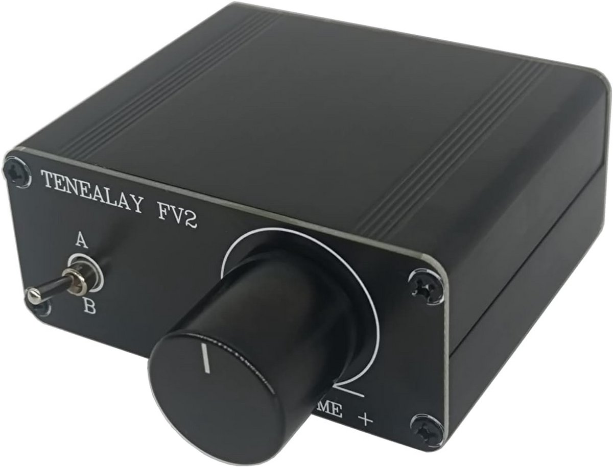 Audio Schakelaar - RCA Selector - Stereo Geluid - Passief Ontwerp - 7.5 x 8.8 x 3.8 cm - Zilver