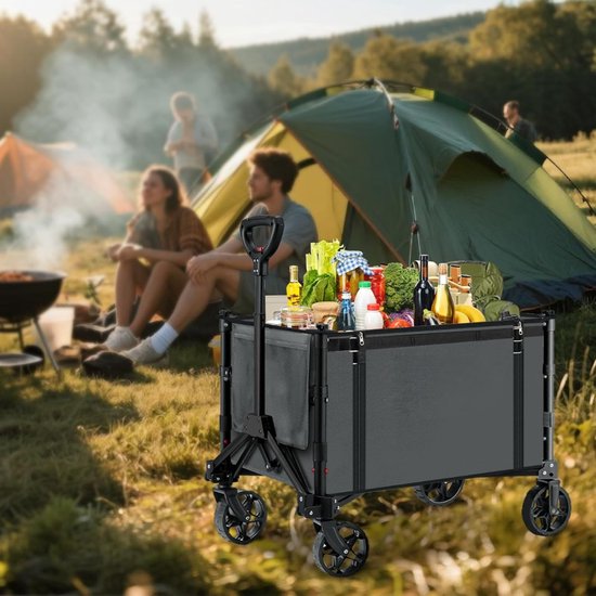 Quvo® Bolderkap Opvouwbaar Luchtbanden - Bolderkar - Bolderkar Opvouwbaar - 100 kg - Grijs- 31cm x 44cm x 19cm van Merkloos — afbeelding 3