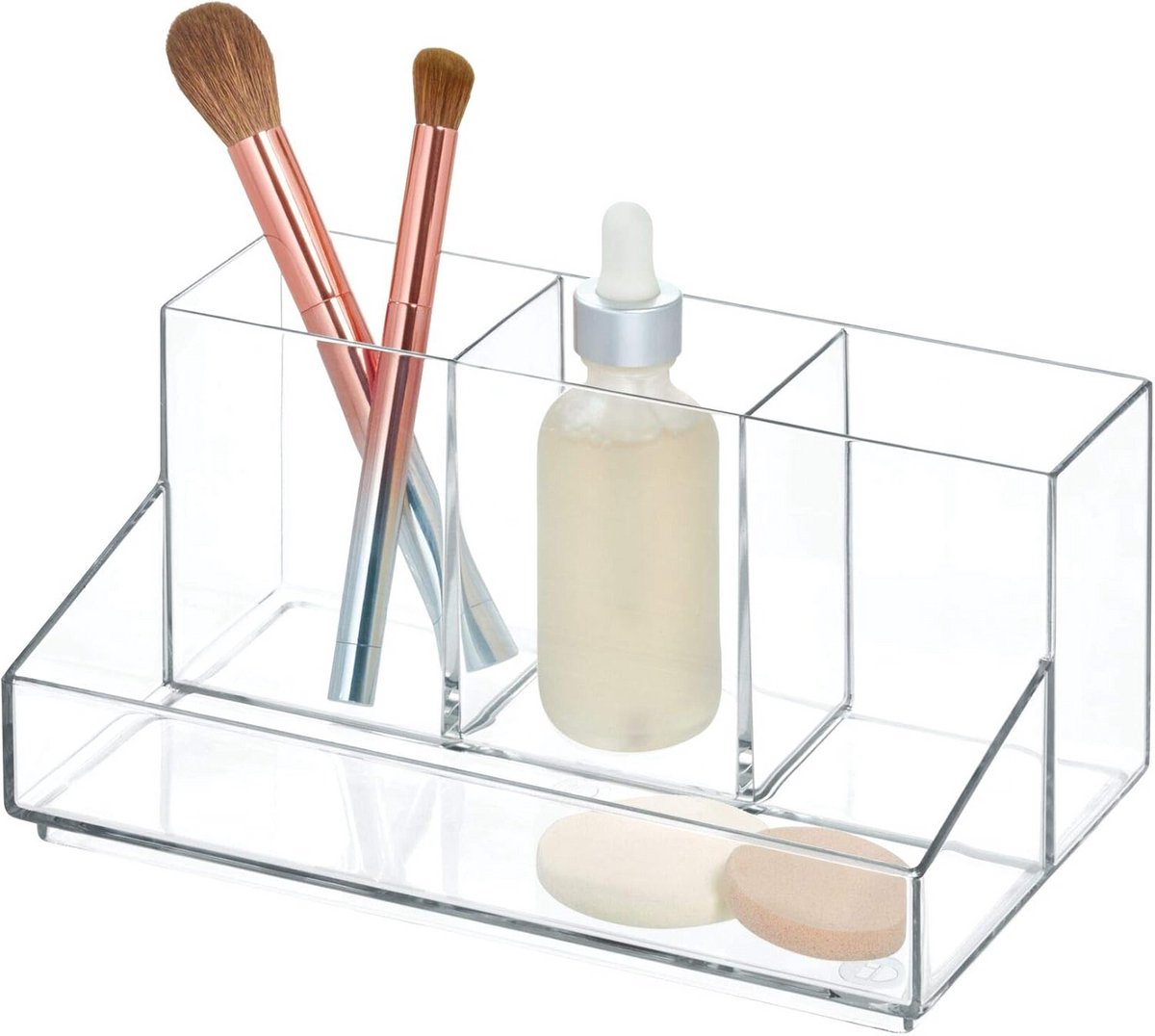 Cosmetic Organizer met 4 Vakken - Transparant Kunststof