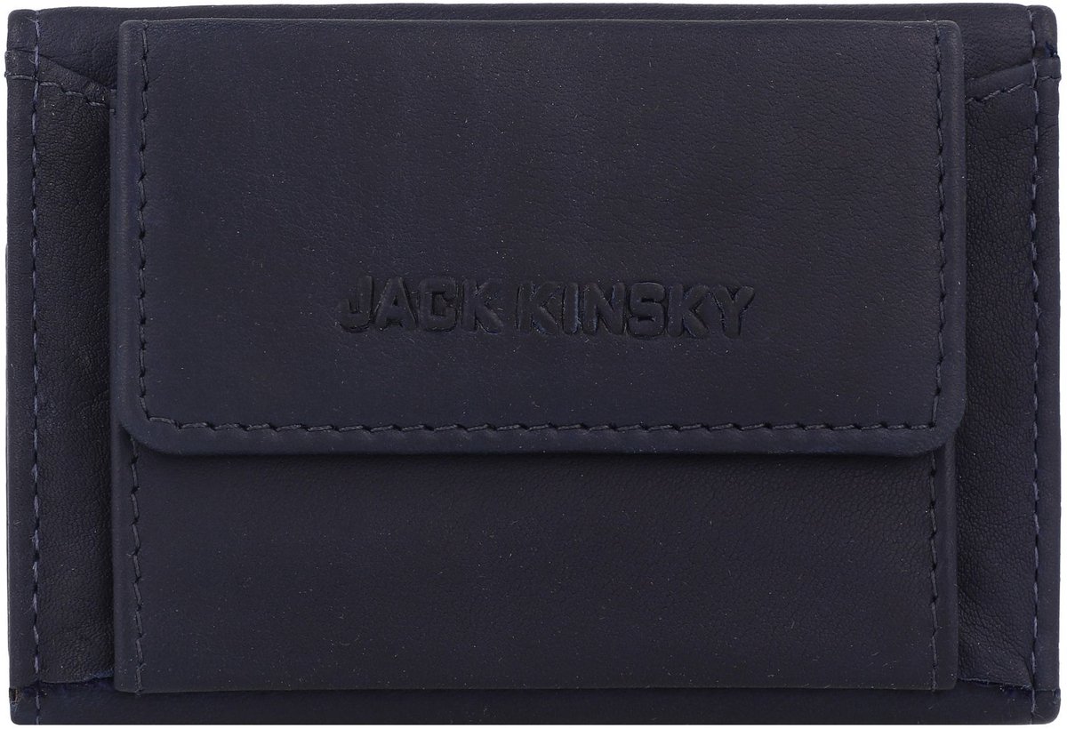 Jack Kinsky Aruba Portemonnee RFID-bescherming Leer 9.5 cm - Jongens - Horizontaal - blau