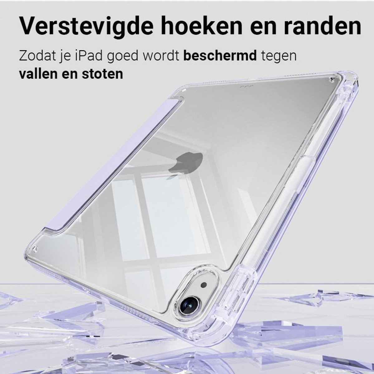 Mobiq - Origami Hoes geschikt voor iPad Pro 13 inch M5 (2025) - lavender grey