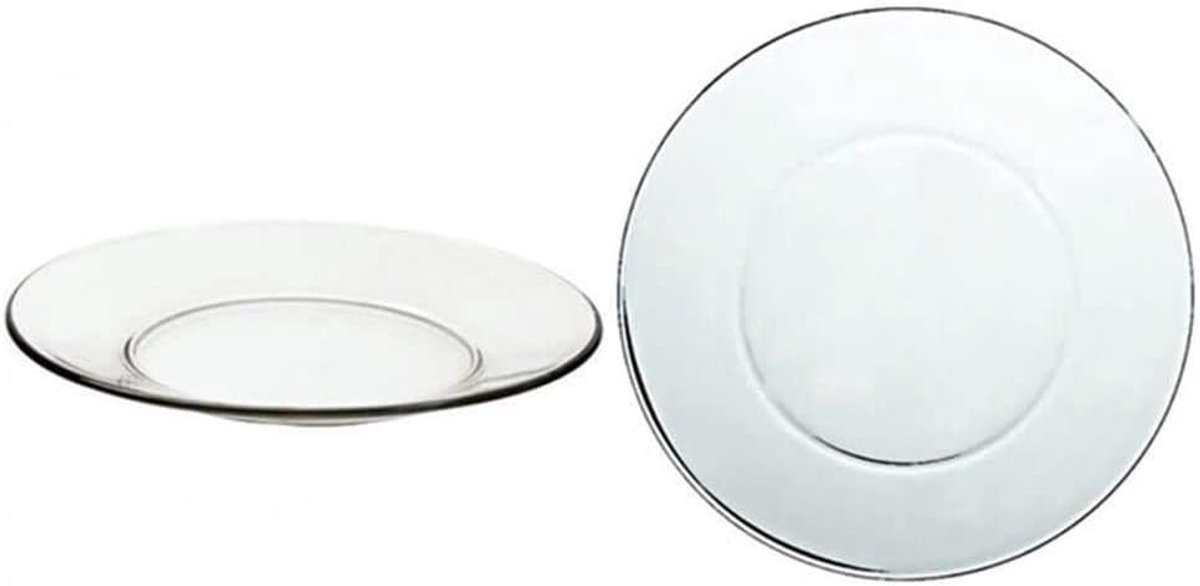 Groot gehard glazen taartbord 10 inch - robuust rond serviceblad voor desserts en hapjes