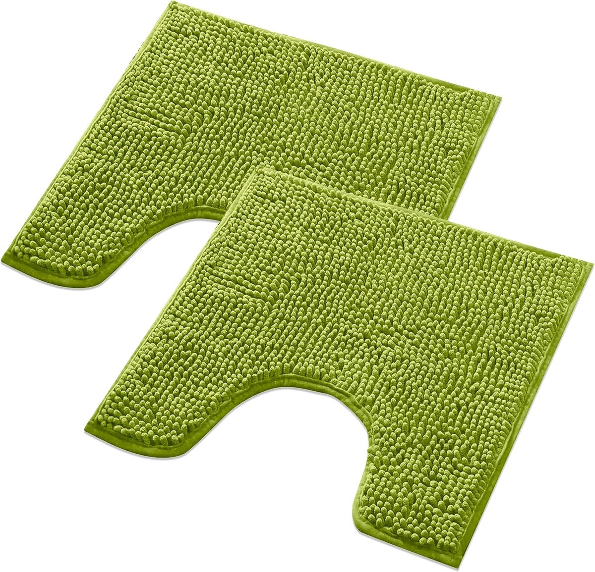 Groene Badmatset 2-Delig met Antislip voor Badkamer en Toilet - Wasbaar