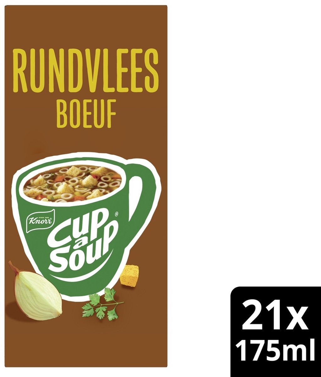 Cup a soup knorr rundvlees 175ml | 4 stuks