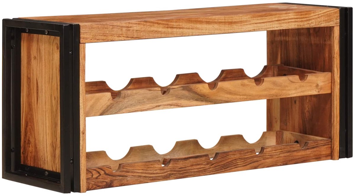 vidaXL - Wijnrek - Bruin - 100 - x - 45 - x - 33 - cm - Massief - Acacia - Hout