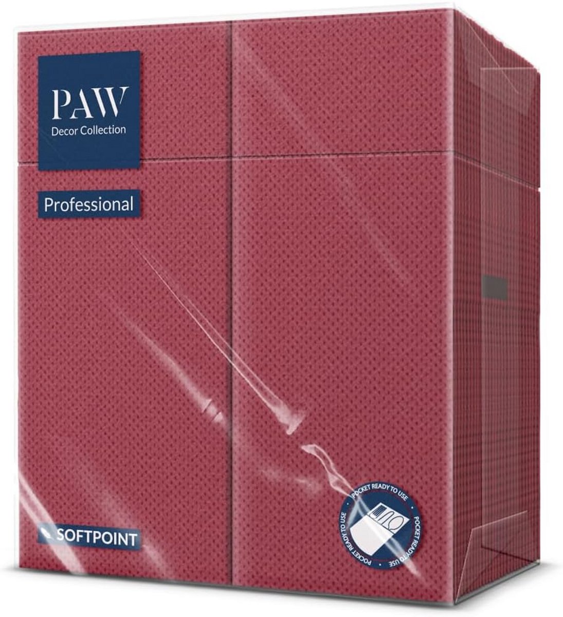 Bestekservetten 32x38 cm Softpoint 50 stuks - Bordeaux