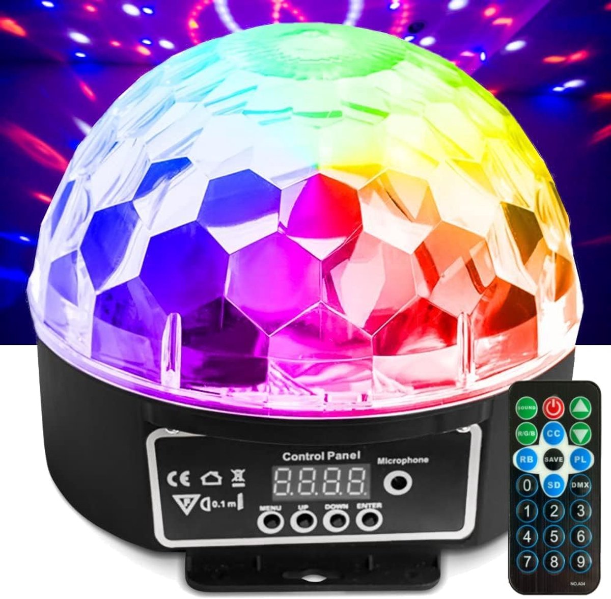 LED discobal - DMX & Sound gestuurde RGB DJ-partylamp