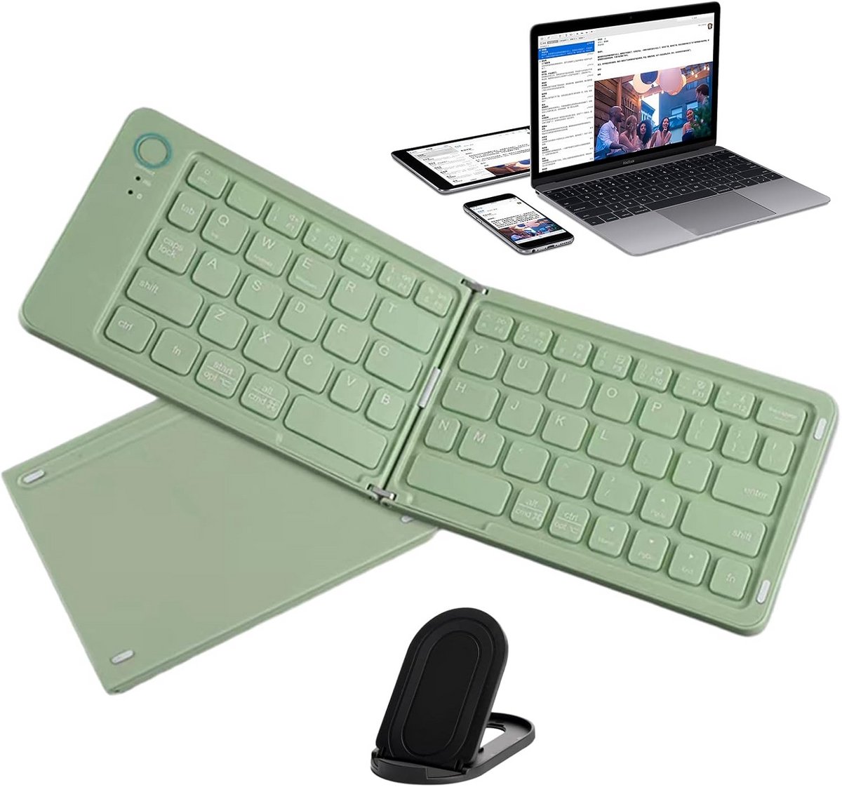 Draagbaar Vouwbaar Bluetooth Toetsenbord voor Tablet en Smartphone (3 Apparaten)