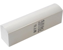 Slijpsteen Rond - Keukenmes Slijper - Gereedschap Schoonmaken - Afgerond Oppervlak - 13.4 cm Lengte - Wit