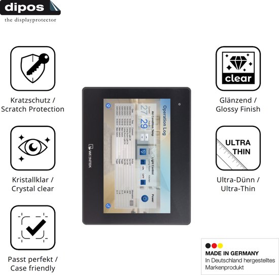 dipos – 2x Beschermfolie geschikt voor Weintek cMT2108 10.1 Zoll ...