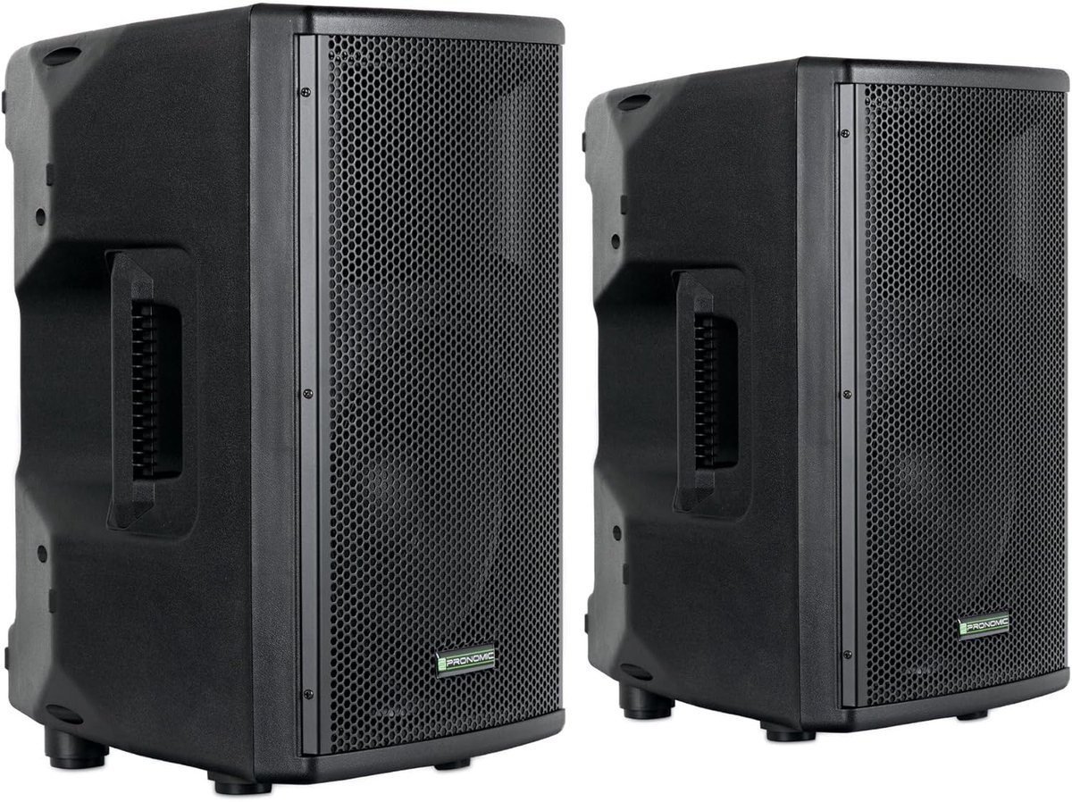 Actieve 2-weg stereo speakers met Bluetooth en MP3-speler - 100 Watt RMS - Ideaal voor DJ's en feesten