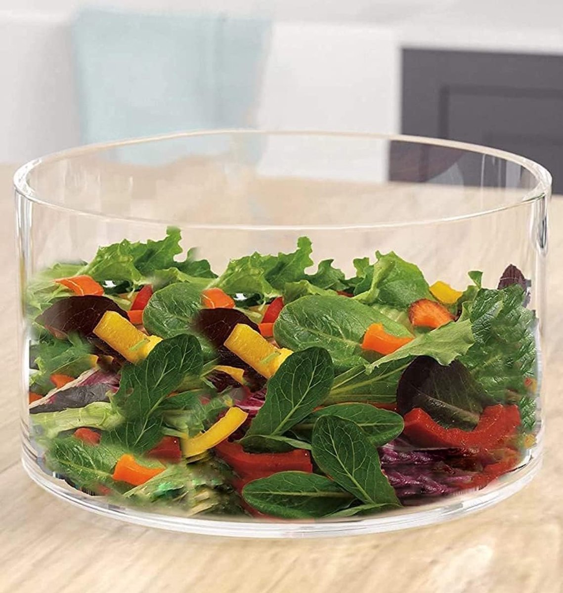 Grote Glazen Saladekom - Serveerschaal - Hittebestendig en Vaatwasmachinebestendig
