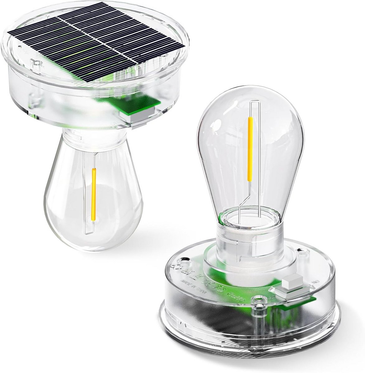 Vervangingstop op zonne-energie voor buitenlantaarns - 2 stuks, 8 cm