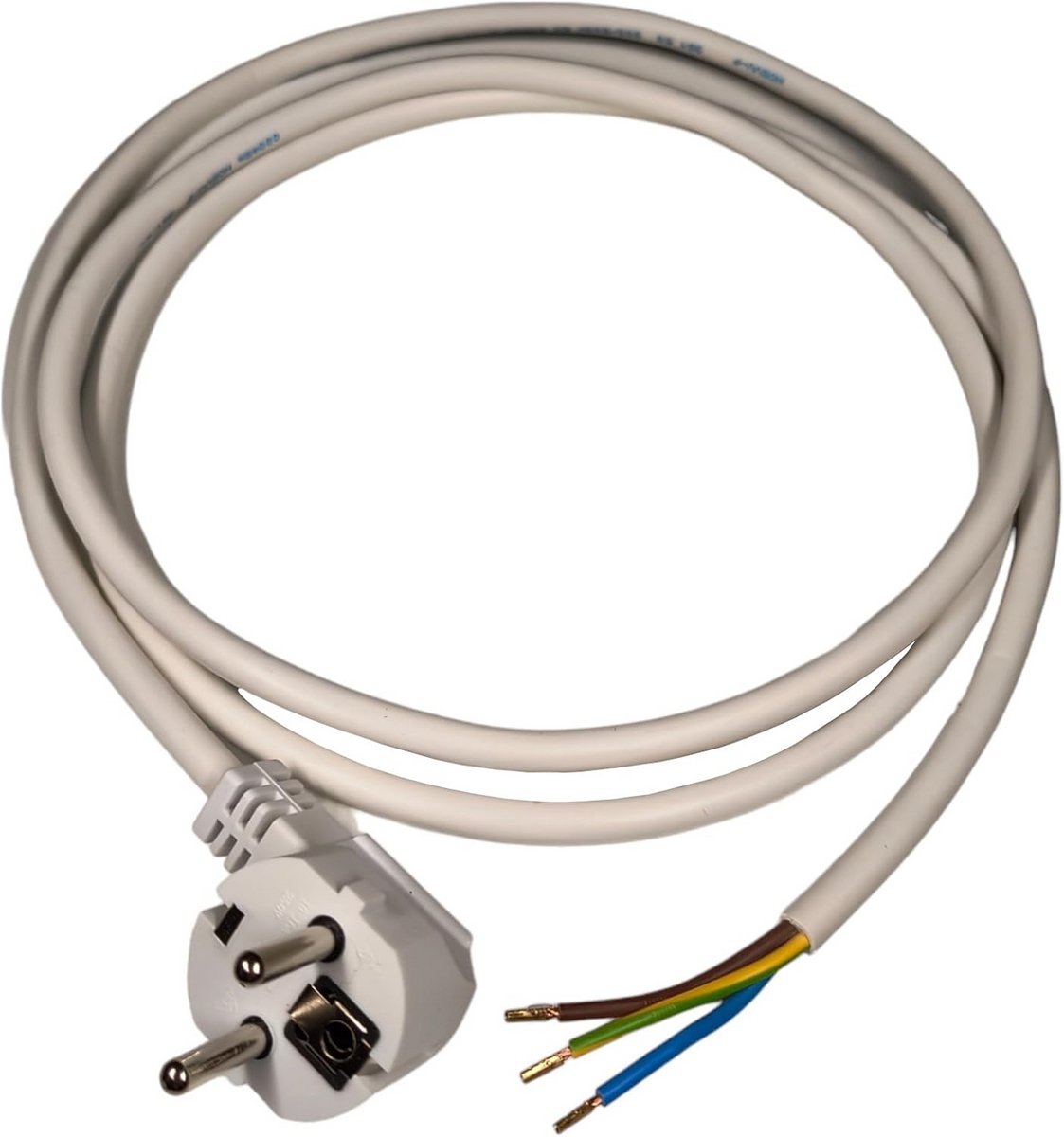 Stroomkabel 230V, 16A, 1,5 mm, IP20, Aansluit- en Verlengkabel, 5 Meter