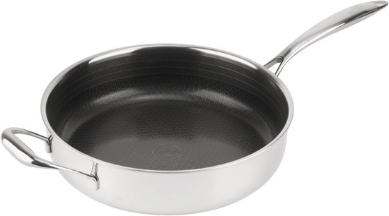 Herman den Blijker - Hybride hapjespan Ø 28 cm - 100% PFAS-vrij - Krasvrije keramische antiaanbaklaag - Geschikt voor inductie, oven en alle andere warmtebronnen - Vaatwasserbestendig
