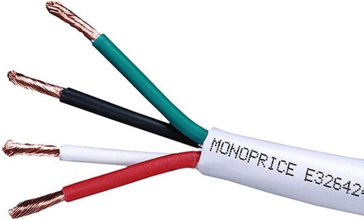 50ft 16AWG 2-aderige zuurstofvrije koperen luidsprekerkabel