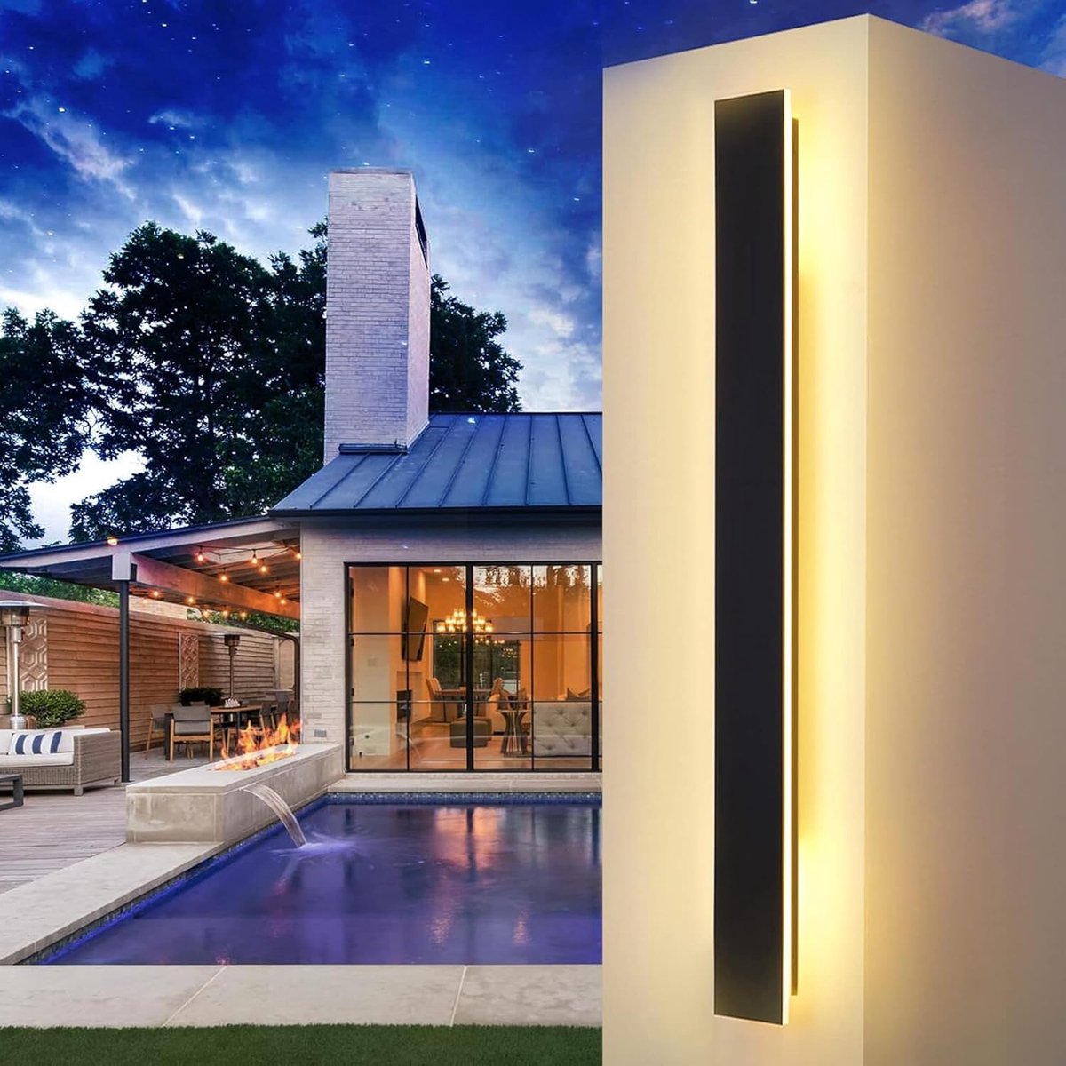 Verkrijgbaar in acoerite LED Wandlamp voor Binnen en Buiten, IP67 Waterproof, Modern en Ru