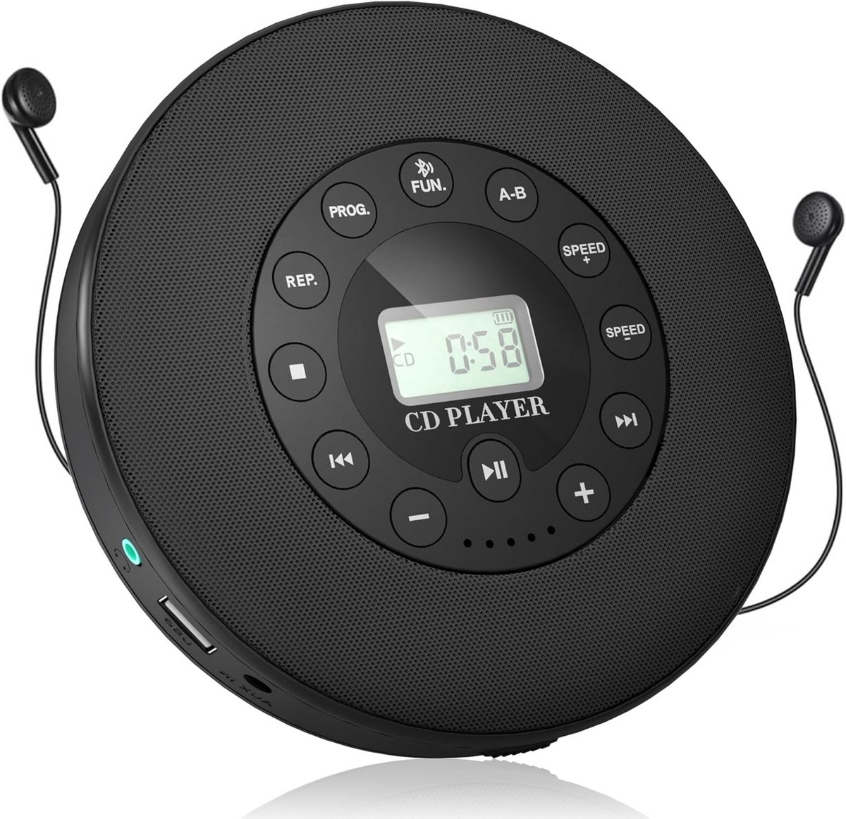 Draagbare CD Speler met Bluetooth, USB en AUX - Compacte Boom Box