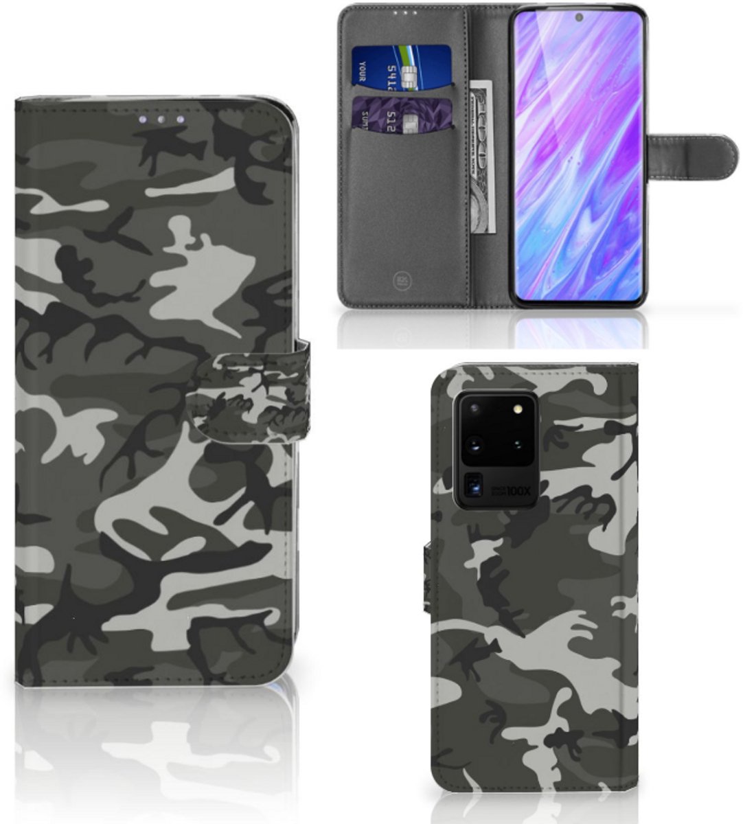 Samsung Galaxy S20 Ultra Telefoon Hoesje Army Light