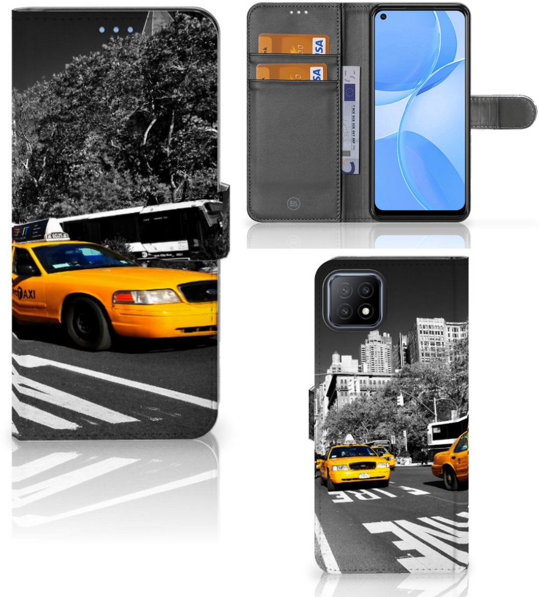 OPPO A73 5G Flip Cover New York Taxi